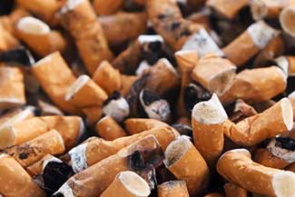 cigarette butts - stop smoking!